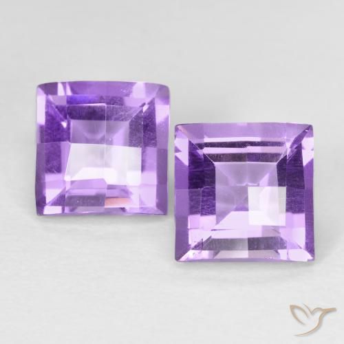 3.56ctw Natural Violeta médio Ametista, Quadrado, VVS-VS