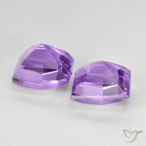 Pedras preciosas de Ametista Violeta médio natural de 3.56 ct, Quadrado, VVS-VS