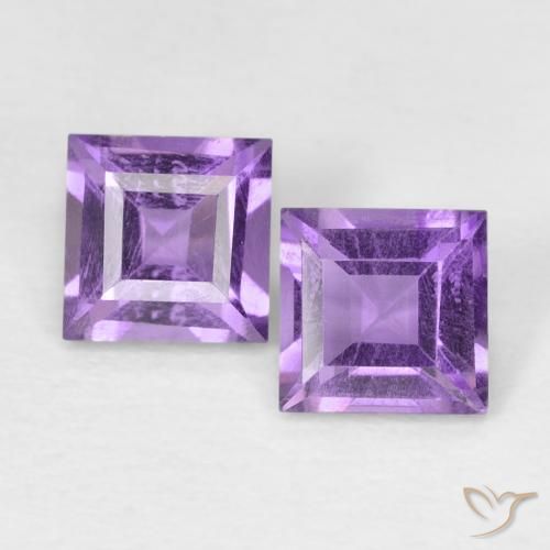 0.87ctw Natural Medium Dark-Violet Ametista, Quadrado, VVS-VS