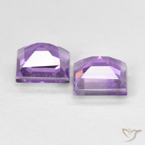 Pedras preciosas de Ametista Medium Dark-Violet natural de 0.87 ct, Quadrado, VVS-VS