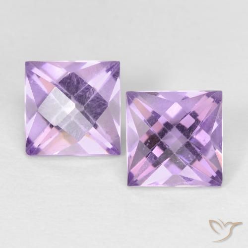 2.48ctw Natural Violeta rosado Ametista, Quadrado, VVS-VS