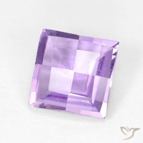 Ametista Violeta médio Natural 1.42ct, Quadrado, SI