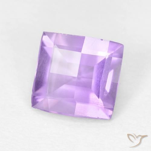 Ametista Violeta Rosado Brilhante Natural 1.08ct, Quadrado, VVS-VS
