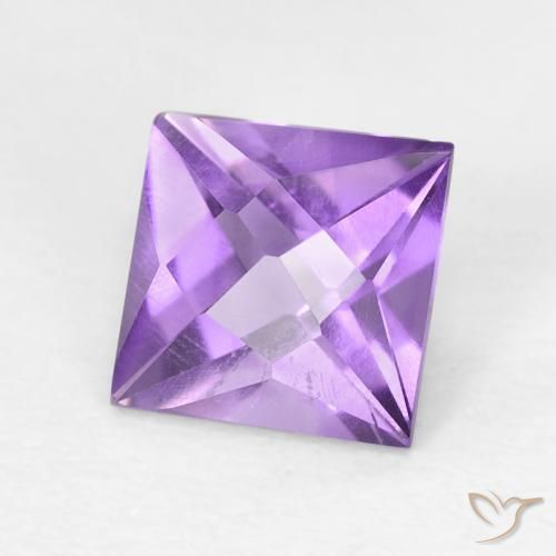 Ametista Violeta médio Natural 1.03ct, Quadrado, VVS-VS