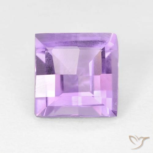 1.35ct Natural Violeta rosado claro Ametista, Quadrado, VVS-VS