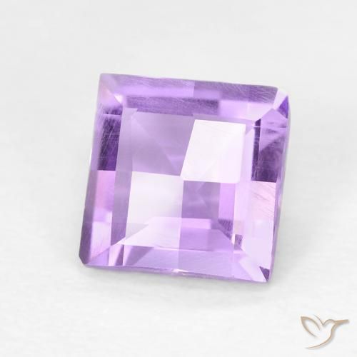 Ametista Violeta rosado claro Natural 1.35ct, Quadrado, VVS-VS