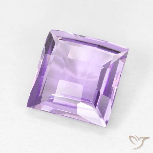 Ametista Violeta rosado claro Natural 1.56ct, Quadrado, VVS-VS