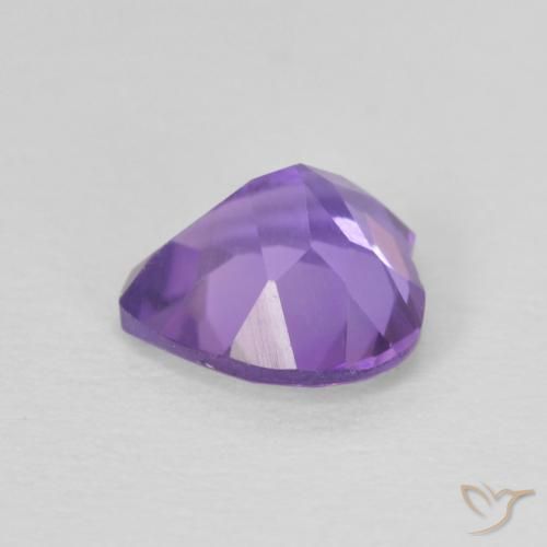 Ametista Violeta médio Natural 0.72ct, Coração, VS