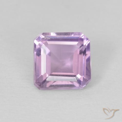 0.65ct Natural Violeta rosado Ametista, Corte Esmeralda, VS