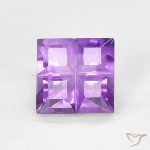 0.55ct Natural Violeta Vívido Ametista, Quadrado, VVS-VS