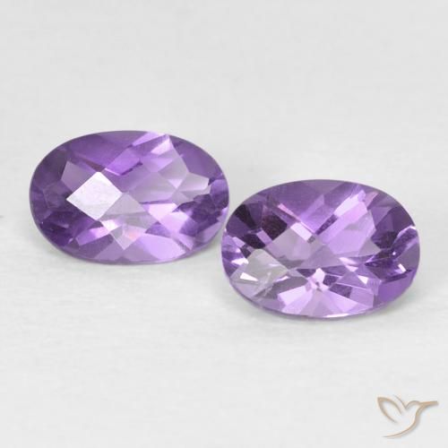 0.86ctw Natural íris violeta Ametista, oval, VVS