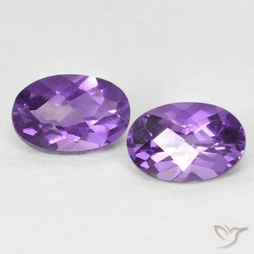 0.92ctw Natural Violeta médio Ametista, oval, VVS