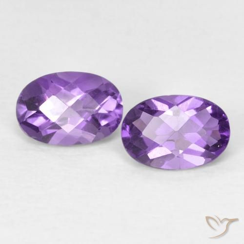 0.86ctw Natural Violeta Vívido Ametista, oval, VVS
