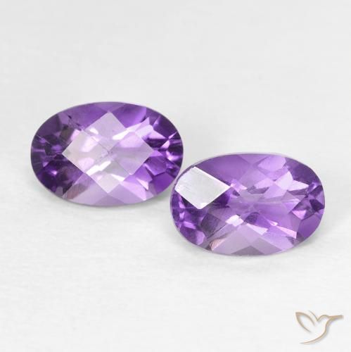 0.90ctw Natural Violeta Púrpura Ametista, oval, VVS-VS