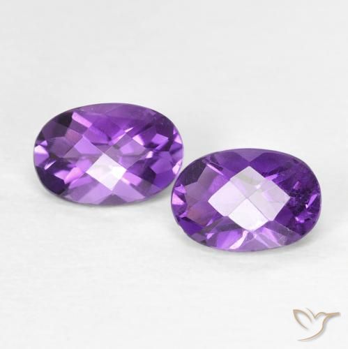 0.87ctw Natural Medium Dark-Violet Ametista, oval, VVS-VS
