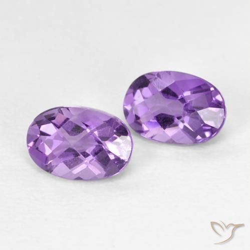 0.91ctw Natural íris violeta Ametista, oval, VVS-VS