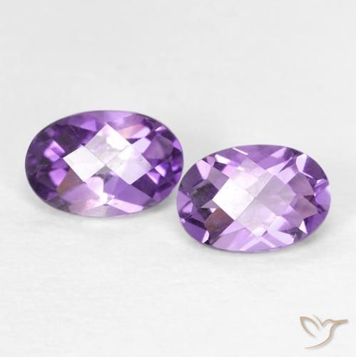 0.88ctw Natural Violeta Púrpura Médio Ametista, oval, VVS-VS