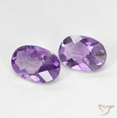 Pedras preciosas de Ametista Violeta Púrpura Médio natural de 0.88 ct, oval, VVS-VS