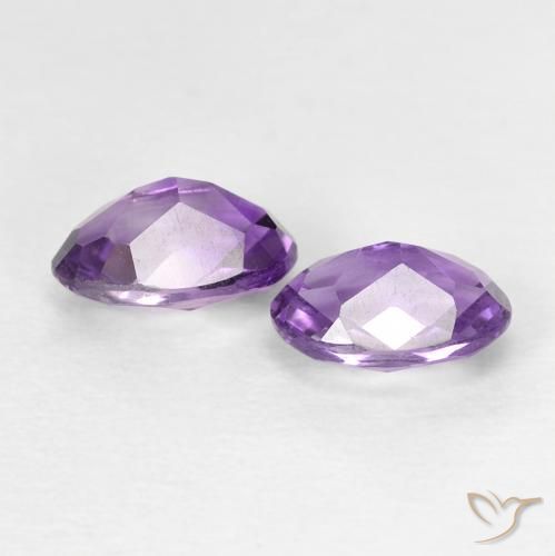 Pedras preciosas de Ametista Violeta Púrpura Médio natural de 0.88 ct, oval, VVS-VS