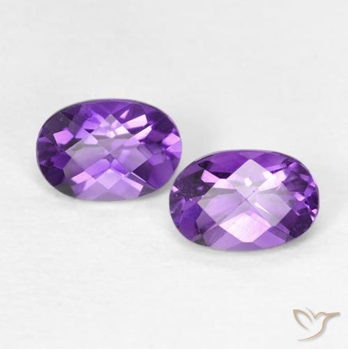 0.82ctw Natural Violeta Profundo Ametista, oval, VVS-VS