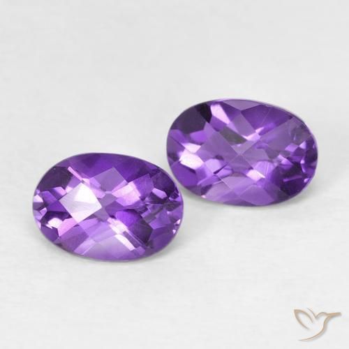 0.84ctw Natural Violeta Vívido Ametista, oval, VS