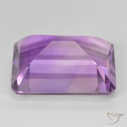 Ametista Medium Light Purplish-Violet Natural 21.90ct, Corte Octógono / Esmeralda, VVS