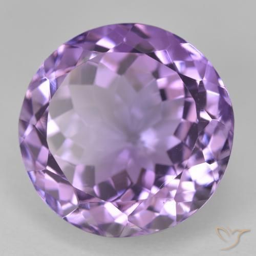 Ametista Violeta-rosa médio Natural 15.81ct, Redondo, VVS