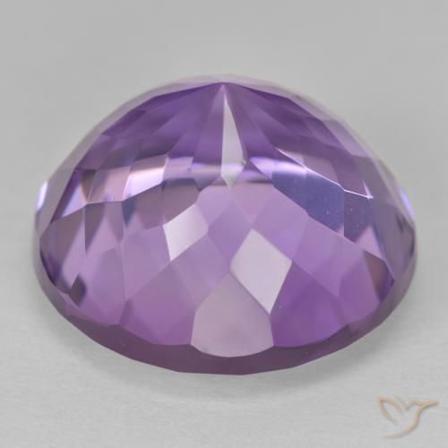 Ametista Violeta médio Natural 15.16ct, Redondo, VVS