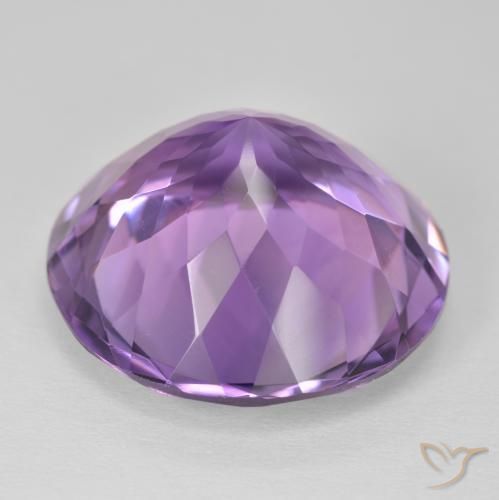 Ametista Violeta médio Natural 24.79ct, Redondo, VVS-VS