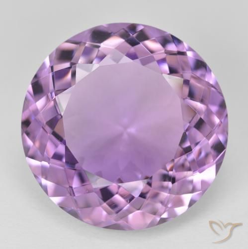 25.07ct Natural Violeta rosado Ametista, Redondo, VVS