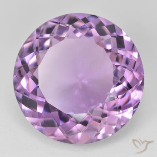 Ametista Violeta rosado Natural 25.07ct, Redondo, VVS
