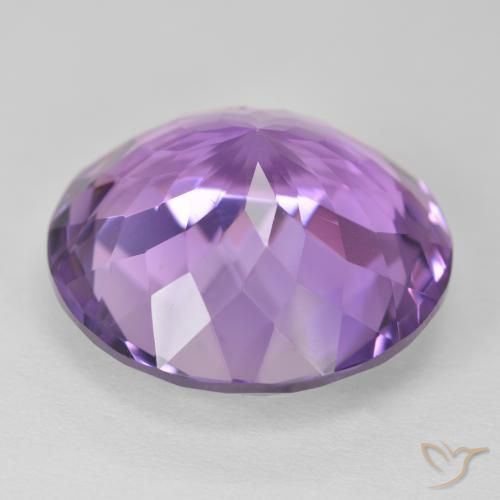 Ametista Violeta rosado Natural 25.07ct, Redondo, VVS
