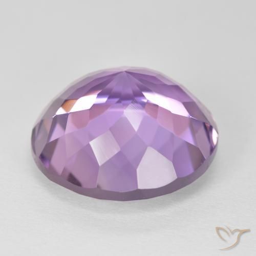 Ametista Violeta rosado Natural 14.19ct, Redondo, VS