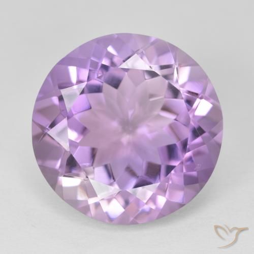 12.67ct Natural Violeta rosa médio Ametista, Redondo, VVS
