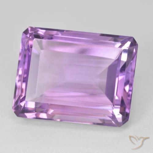 Ametista Violeta rosa médio Natural 19.72ct, Corte Octógono / Esmeralda, VVS
