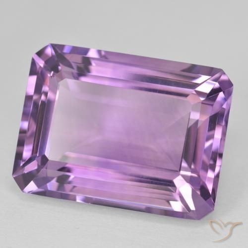 Ametista Medium Light Purplish-Violet Natural 22.46ct, Corte Octógono / Esmeralda, VVS