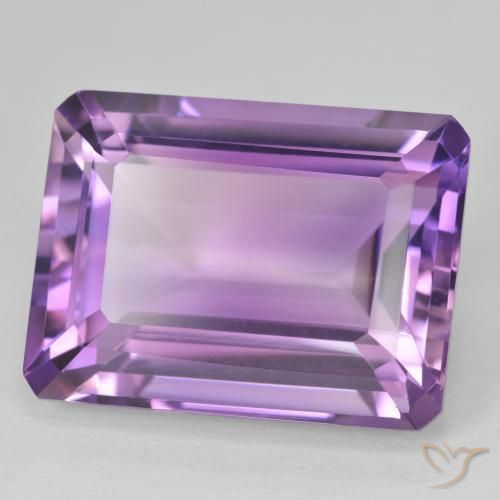 Ametista Medium Light Purplish-Violet Natural 22.92ct, Corte Octógono / Esmeralda, VVS