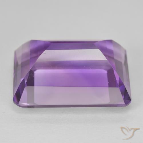 Ametista Medium Light Purplish-Violet Natural 22.92ct, Corte Octógono / Esmeralda, VVS
