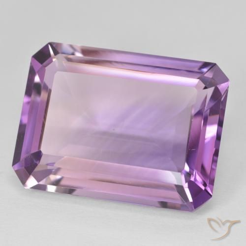 Ametista Medium Light Purplish-Violet Natural 20.24ct, Corte Octógono / Esmeralda, VVS