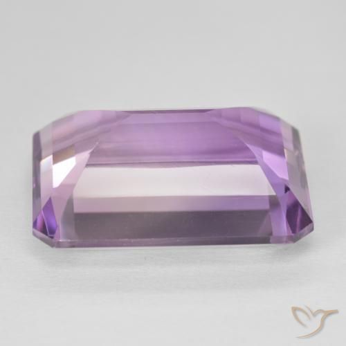 Ametista Medium Light Purplish-Violet Natural 20.24ct, Corte Octógono / Esmeralda, VVS