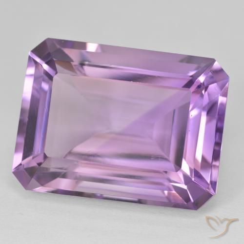 Ametista Violeta Púrpura Natural 22.71ct, Corte Octógono / Esmeralda, VVS
