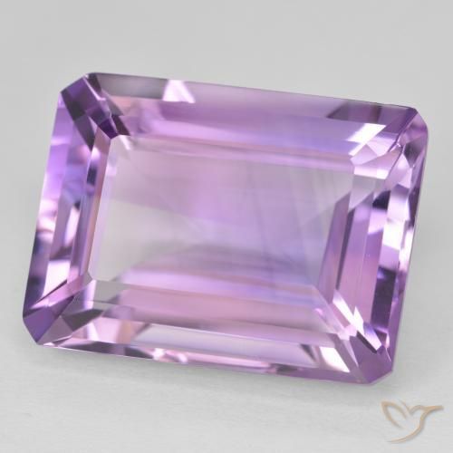 Ametista Medium Light Purplish-Violet Natural 22.05ct, Corte Octógono / Esmeralda, VVS