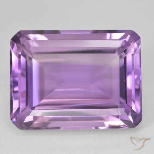 25.46ct Natural Medium Light Purplish-Violet Ametista, Corte Esmeralda, VVS