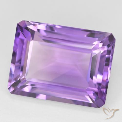 Ametista Violeta médio Natural 22.70ct, Corte Octógono / Esmeralda, VVS-VS