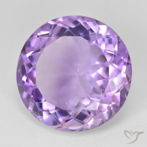 Ametista Violeta médio Natural 22.21ct, Redondo, VVS-VS
