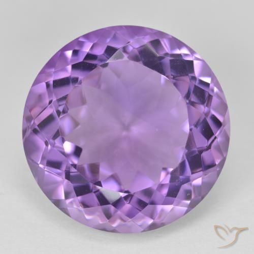 25.64ct Natural Violeta rosado Ametista, Redondo, VVS-VS