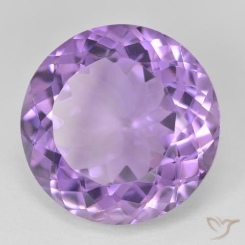 Ametista Violeta rosado Natural 25.64ct, Redondo, VVS-VS