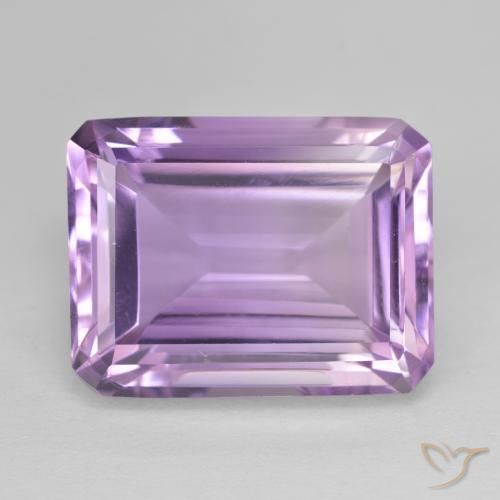 18.72ct Natural Violeta rosado Ametista, Corte Esmeralda, VVS-VS