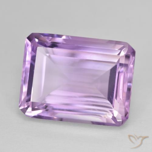 Ametista Violeta rosado Natural 18.72ct, Corte Octógono / Esmeralda, VVS-VS