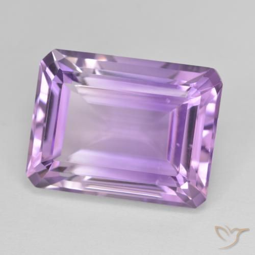 Ametista Violeta médio Natural 17.93ct, Corte Octógono / Esmeralda, VS